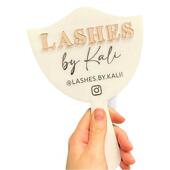 睫毛延长面部桨 手持镜子社交媒体道具 个性 化睫毛技师道具