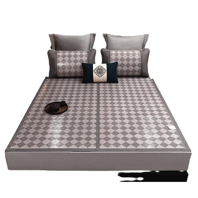 叠2024年新款印子花竹席双面席凉席折家用学生竹宿舍席空GH26调席