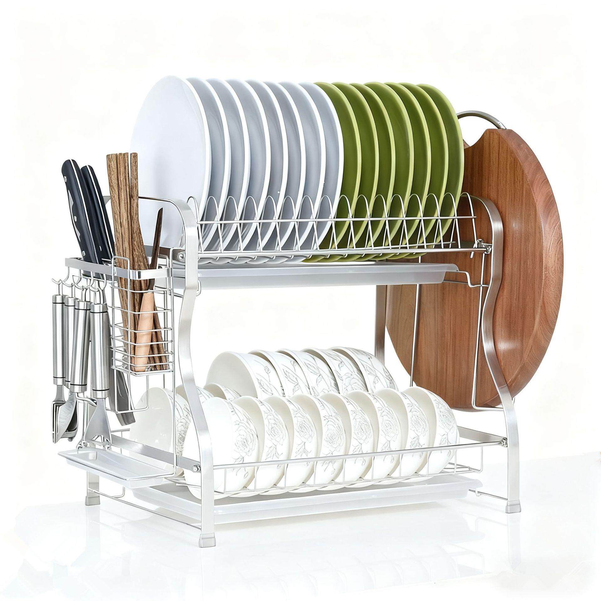 厨房碗架304不锈钢碗碟架沥水架双层放碗架碗碟收纳家用凉放碗碟,厨房/烹饪用具,抹布架/厨房清洁收纳架,淘宝优惠券,粉丝福利购,淘宝优惠卷