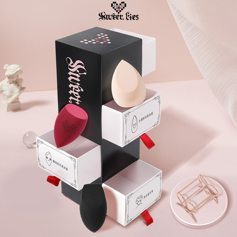 甜蜜谎言魔方美妆蛋超不吃粉粉扑海绵三个装化妆工具巨软彩妆蛋