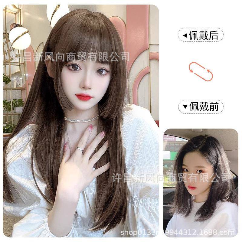 假发全头套女公主切然仿QPK真人发新款全日系姬中长发自微卷发假