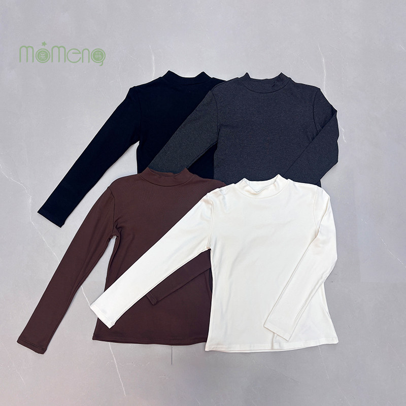 简约百搭半高领长袖T恤女修身显瘦亲肤打底衫多色,童装/婴儿装/亲子装,T恤,淘宝优惠券,粉丝福利购,淘宝优惠卷