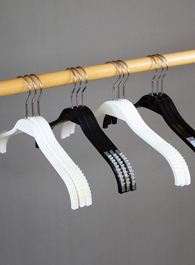 无痕带防滑衣架新款塑料服装店女装衣挂扁钩黑白衬衫夹板衣服架子