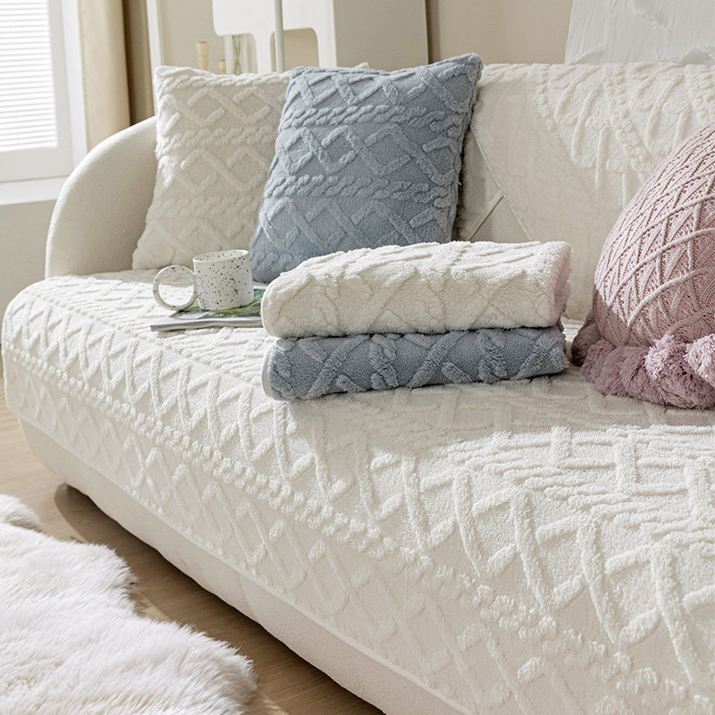 冬季毛绒沙发垫加厚布艺全包加绒防滑坐垫现代皮四季通用套罩盖布,居家布艺,沙发垫,淘宝优惠券,粉丝福利购,淘宝优惠卷