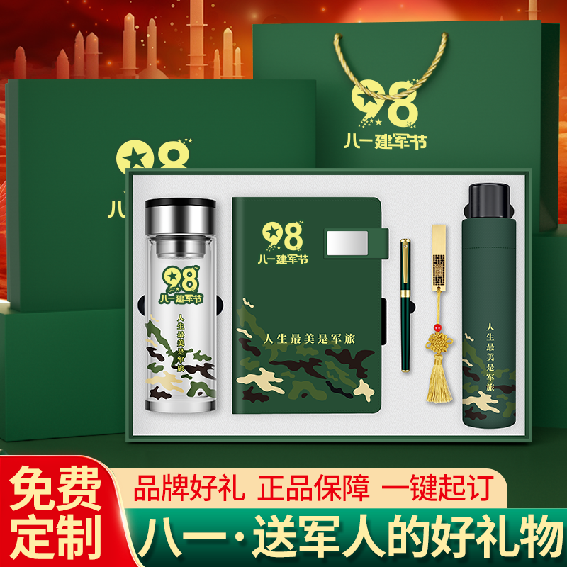 建军节周年纪念礼品退役退伍军人送战友实用伴手礼物高档定制礼盒