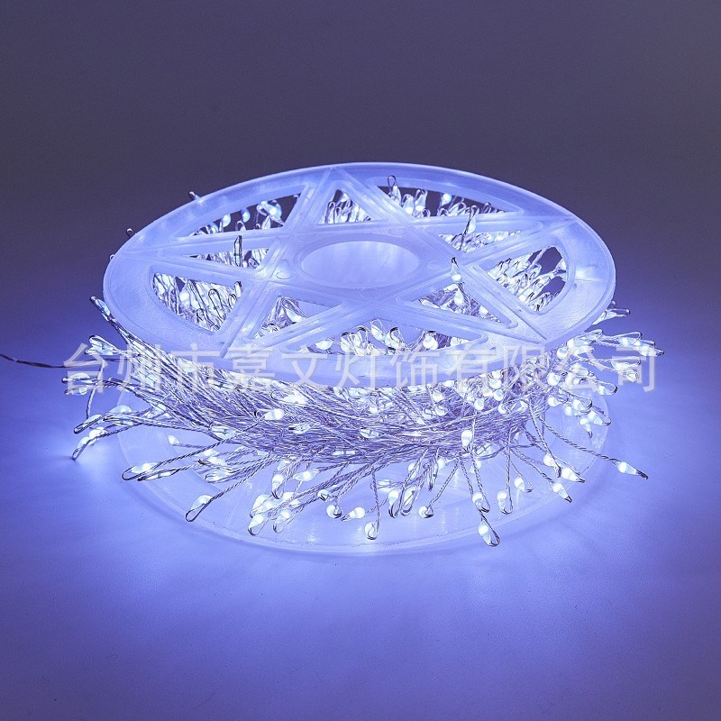 跨境LED圣诞鞭炮灯蜈蚣脚铜线灯串室内外节日庭院装饰彩灯