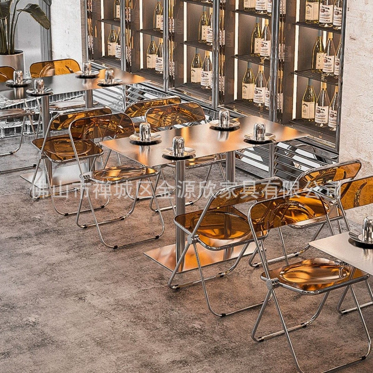 工业风亚克力椅子网红圆形烧烤店餐厅洽谈区咖啡厅奶茶店桌椅组合,商业/办公家具,商用餐椅,淘宝优惠券,粉丝福利购,淘宝优惠卷