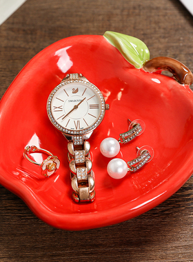 陶瓷苹果收纳盘香薰珠宝首饰托盘