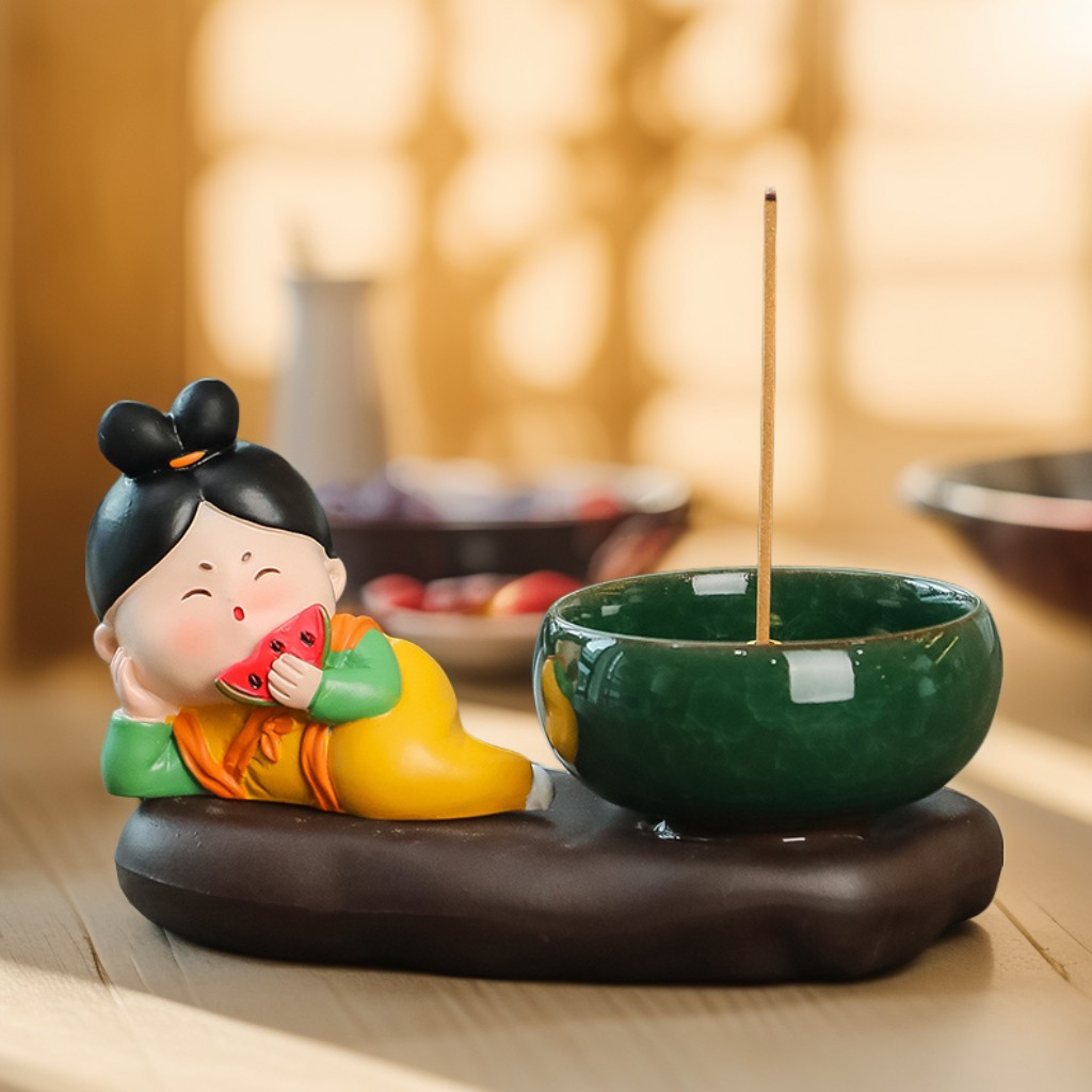 唐仕女创意香炉可爱檀香插香器香道香薰炉茶宠客厅书房桌面小摆件,餐饮具,茶道/香炉,淘宝优惠券,粉丝福利购,淘宝优惠卷