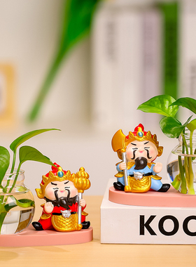 门神哼哈二将情绪稳定小花瓶摆件