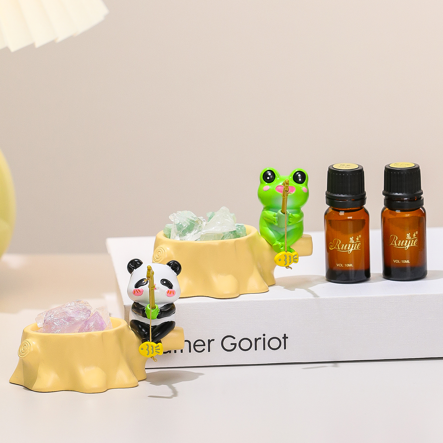 钓鱼卡通香薰扩香晶石卧室香薰礼盒生日礼物女生实用小众高级摆件