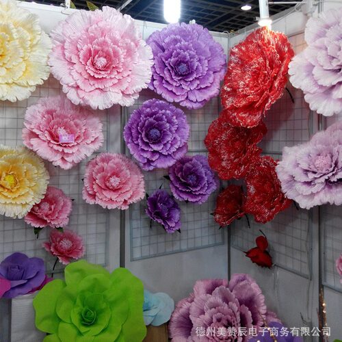 仿真大型牡丹花头 假花婚礼装饰橱窗影楼道具花装饰品直径30-
