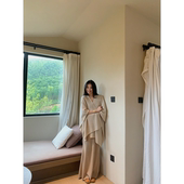 黄亮Elovey 不压身高棉羊毛针织小鱼尾半身裙百搭两色长款 半裙