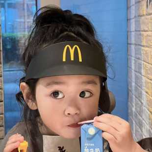 麦当劳帽子儿童小黑帽玩具帽子小红帽对讲机开心乐园套餐麦门帽子