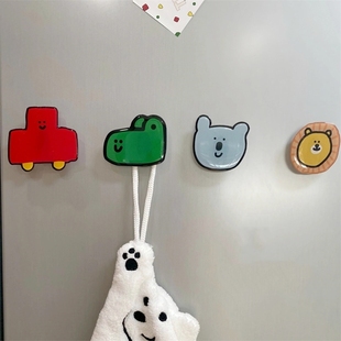 强力粘胶挂钩免打孔卡通墙贴承重粘钩厨房卫生间挂毛巾擦手巾可爱