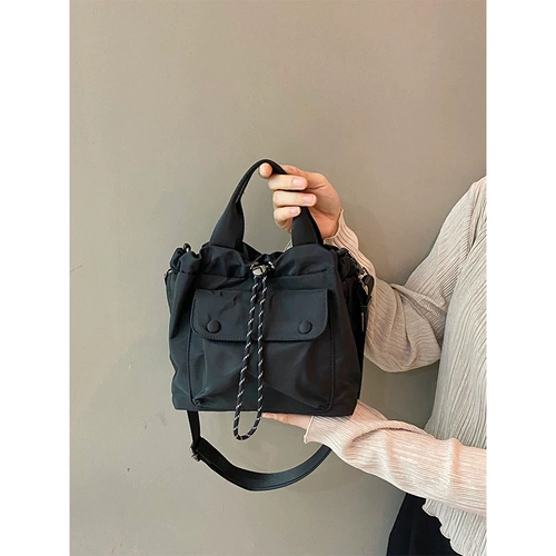 Универсальная небольшая сумка для отдыха, портативная сумка через плечо, изысканный стиль, на шнурках