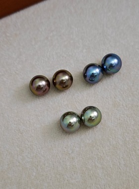 仿海水马贝珍珠炫彩大溪地色半孔圆珠树脂珍珠散珠DIY饰品配件697