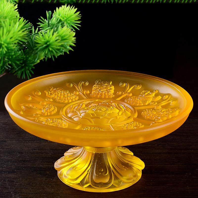 供佛八吉祥仿琉璃果盘佛堂佛前水果贡品盘如意莲花食物盘子果篓,家居饰品,果盘/果篓,淘宝优惠券,粉丝福利购,淘宝优惠卷
