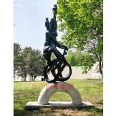 定制玻璃钢舞蹈人物雕塑景观广场抽象人物铸铜雕像户外雕塑品摆件