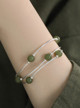 925银圆珠多层新中式两用款手链