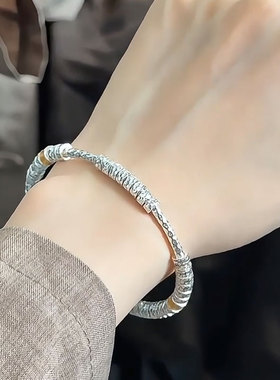 复古925银盘缠新中式国风手镯女