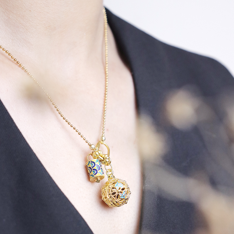 【蓝归】镂空可打开扩香香囊项链