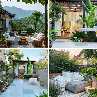 2025新款庭院温馨网红室外高级拍照氛围感背景布网红拍照背景墙美景主播庭院温馨3d立体直播可移动氛围感新款