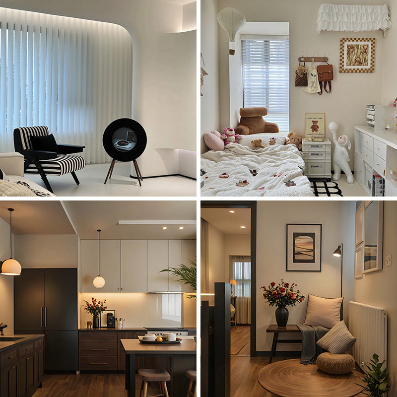 奶油风复古暖色背景高级感网红中古法式玄关客厅直播背景布3d立体背