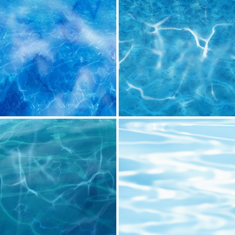 水波纹清凉夏日化妆品直播背景布3d立体背景墙摄影写真壁纸画静物拍