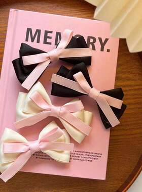 法式甜心少女蝴蝶结发夹公主头韩系边夹侧边夹双马尾头饰