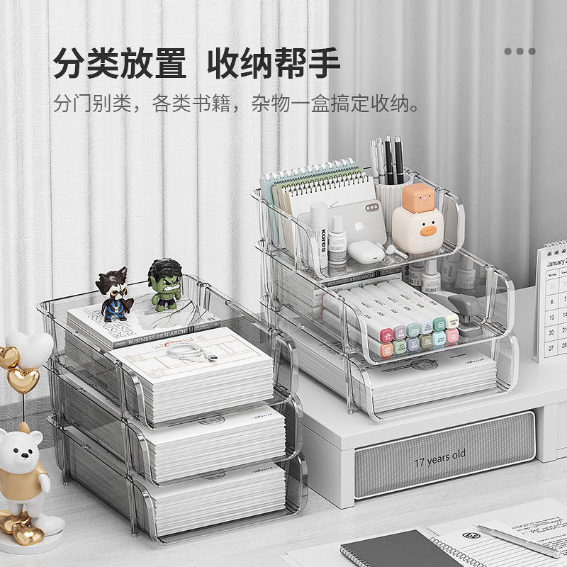 透明收纳盒化妆品梳妆台桌面口红宿舍笔筒化妆盒置物架桌上护肤品