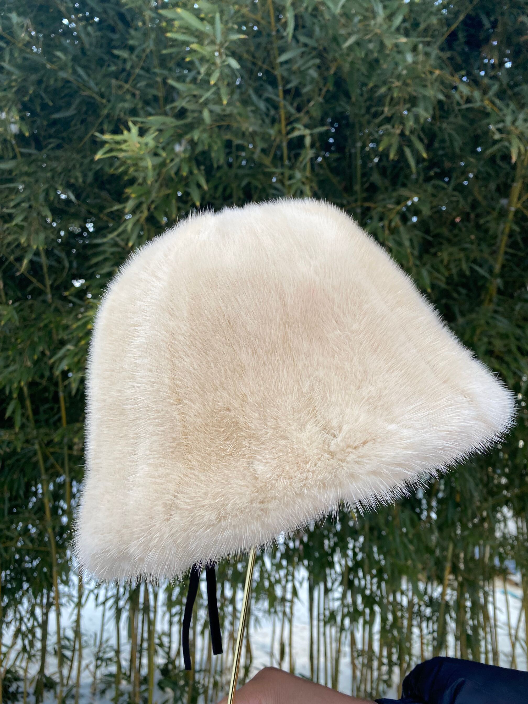 【水貂盆帽】女士帽子时尚百搭保暖秋冬水貂盆帽冬季显脸小帽子女