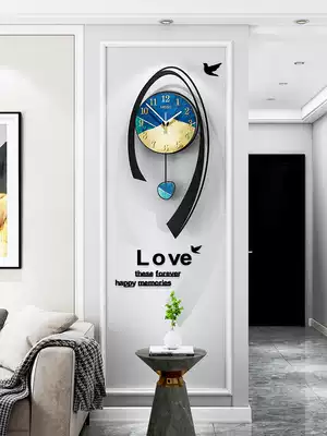 Net celebrity watch wall clock living room light luxury Nordic simple household fashion wall clock personality creative atmosphere wall clock