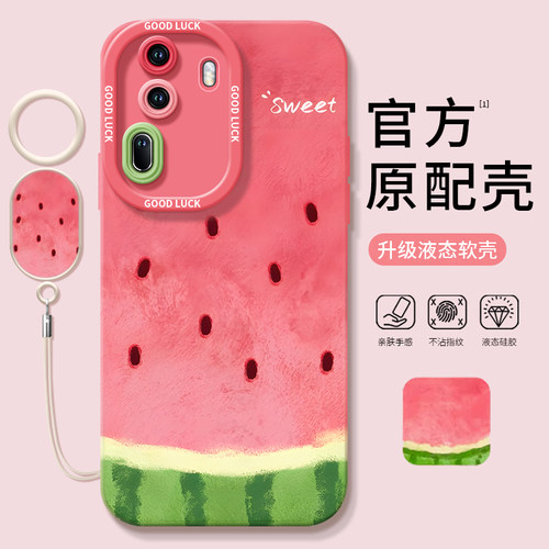 夏日小清新适用oppoReno11手机壳opporeno12pro新款reno9硅胶7se液态rone8por保护套oppo软reno6女系列5pro+