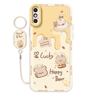 适用苹果x手机壳iPhonexr新款xsmax液态10硅胶iPhonexs套iPhone七6八iPhonex十iphonexsmax奶油动物8plus软7P