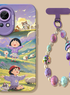 樱桃小丸子适用华为nova13手机壳nova12pro套nowa6新款11硅胶7se保护10全包nove8高级novo9活力版5外壳ultra