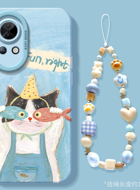 油画猫咪适用华为nova13手机壳nova12pro套nowa6新款11液态硅胶7se保护10全包nove8高级novo9活力版5外壳