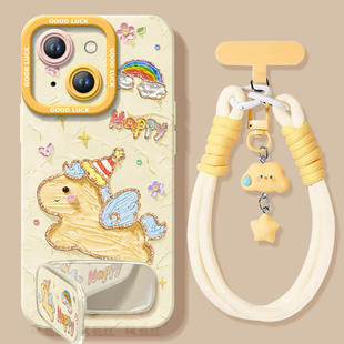 油画小马适用苹果13手机壳iphone13promax的新款高级感ip13pro爆款mini保护套十三pm全包马年硅胶外壳ip13