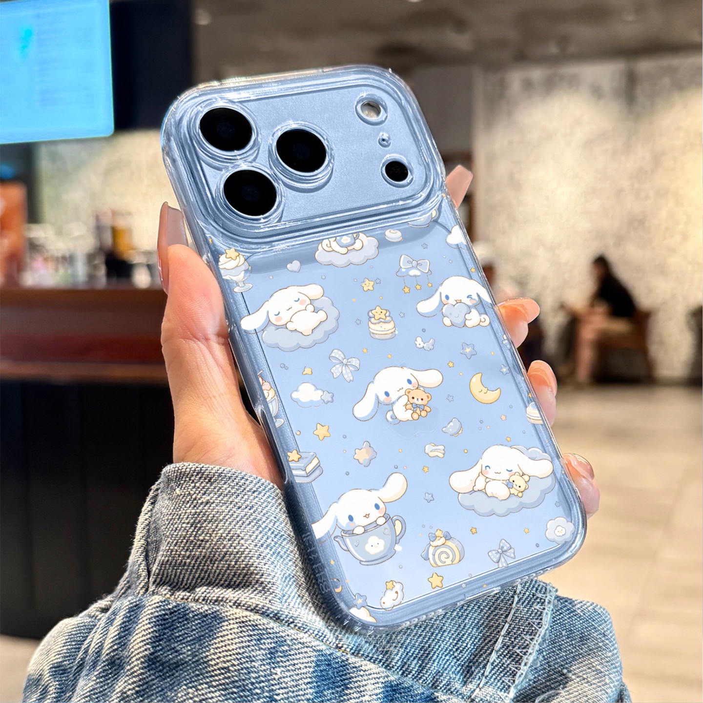适用苹果18promax手机壳冰川蓝iPhone18pro新款女17超好看17pro牛仔小新16硅胶15透明14外壳13pm全包保护套