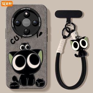 可爱小猫适用荣耀X70手机壳X60竞速版 x40镜头i X50pro套x5o叉x30带挂绳硅胶保护honor华为全包x20se新款