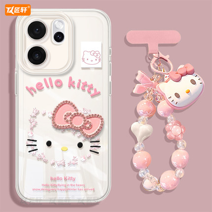 KT猫蝴蝶结适用oppoReno15手机壳reno14pro新款13液态reno12硅胶11保护7se镜头rone9外壳oppo套8全包0PP0软10