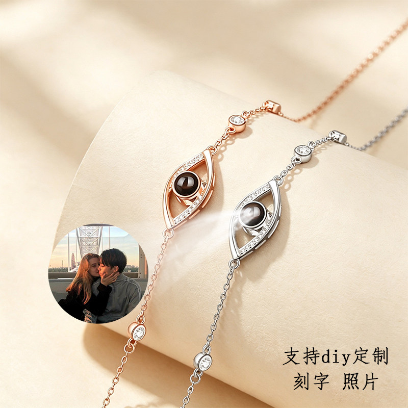 恶魔之眼手链女款925银小众设计