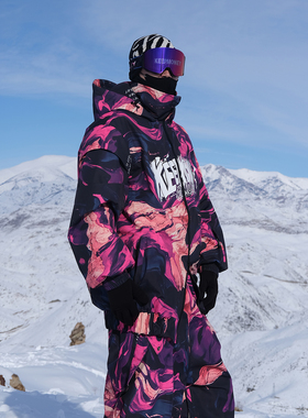 KeepMoney【雪霰墨漪】25/26新款滑雪服套装单板双板专业户外防水