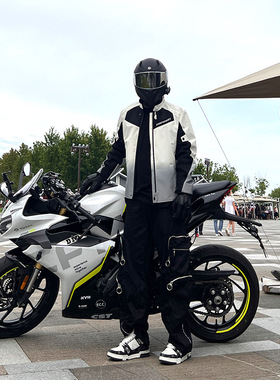 KEEPMONEY反光渐变骑行服摩托四季男女透气防摔D3O护甲机车服夹克