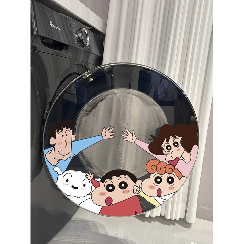 【提升幸福感家居好物】蜡笔小新滚筒洗衣机贴纸浴室门贴遮丑装饰