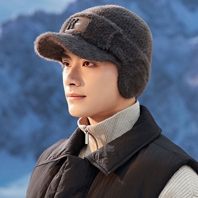 高尔夫球帽子男士秋冬季保暖加厚针织毛线帽韩版加绒休闲棉帽防寒