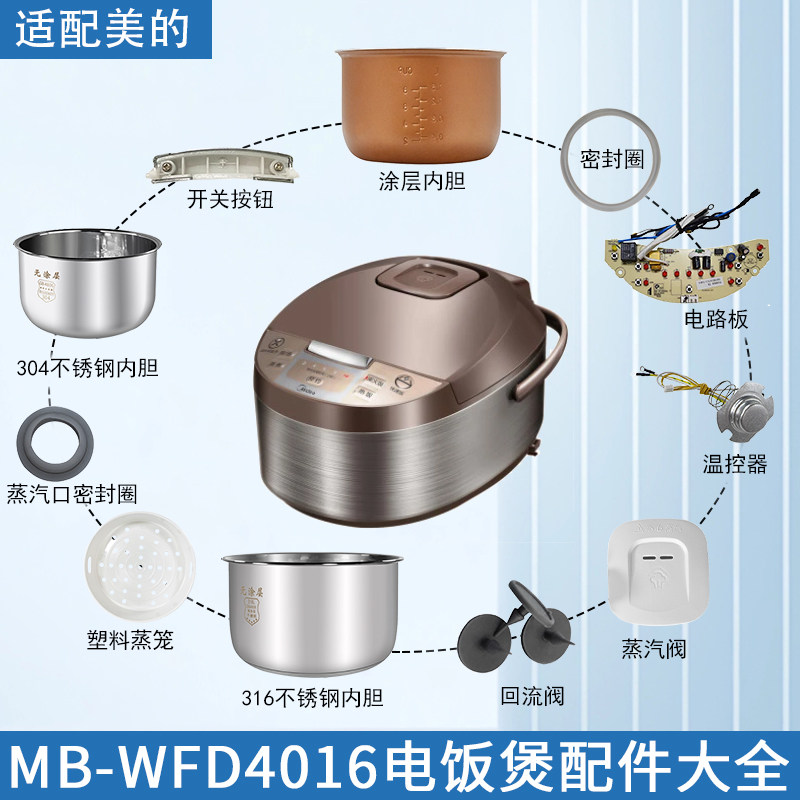 适用美的MB-WFD4016电饭煲配件
