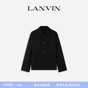 经典 老钱风纯色简约商务春秋外套休闲夹克上衣 男士 LANVIN浪凡