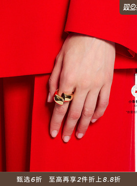 浪凡女士简约交叉戒指指环