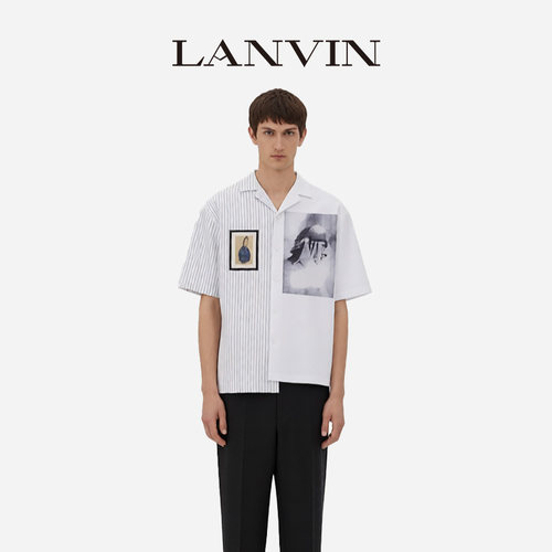 LANVIN浪凡男士印花休闲衬衫